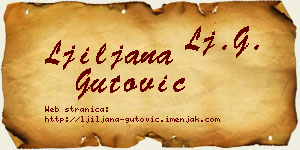 Ljiljana Gutović vizit kartica